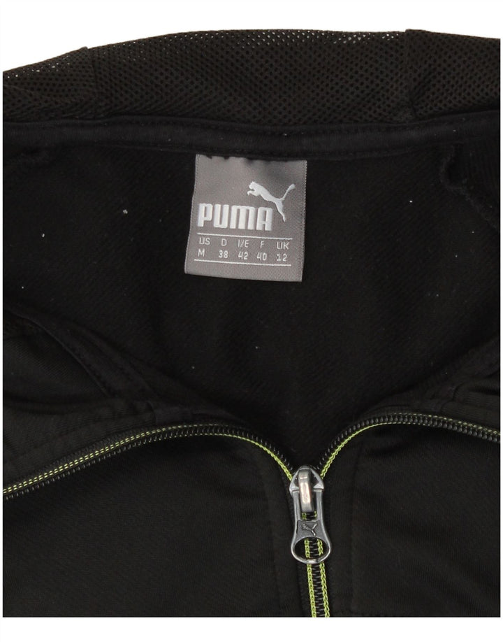 Puma Γυναικεία αθλητική φόρμα με κουκούλα Top Jacket UK 12 Medium Μαύρο Πολυεστέρας