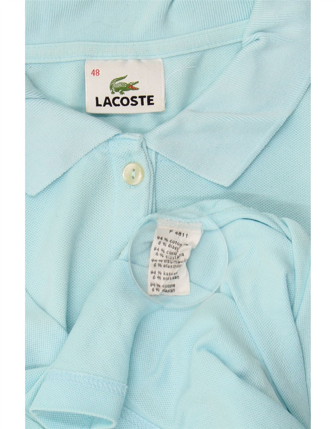 Γυναικείο μπλουζάκι πόλο LACOSTE, μέγεθος 48 XL, μπλε βαμβακερό