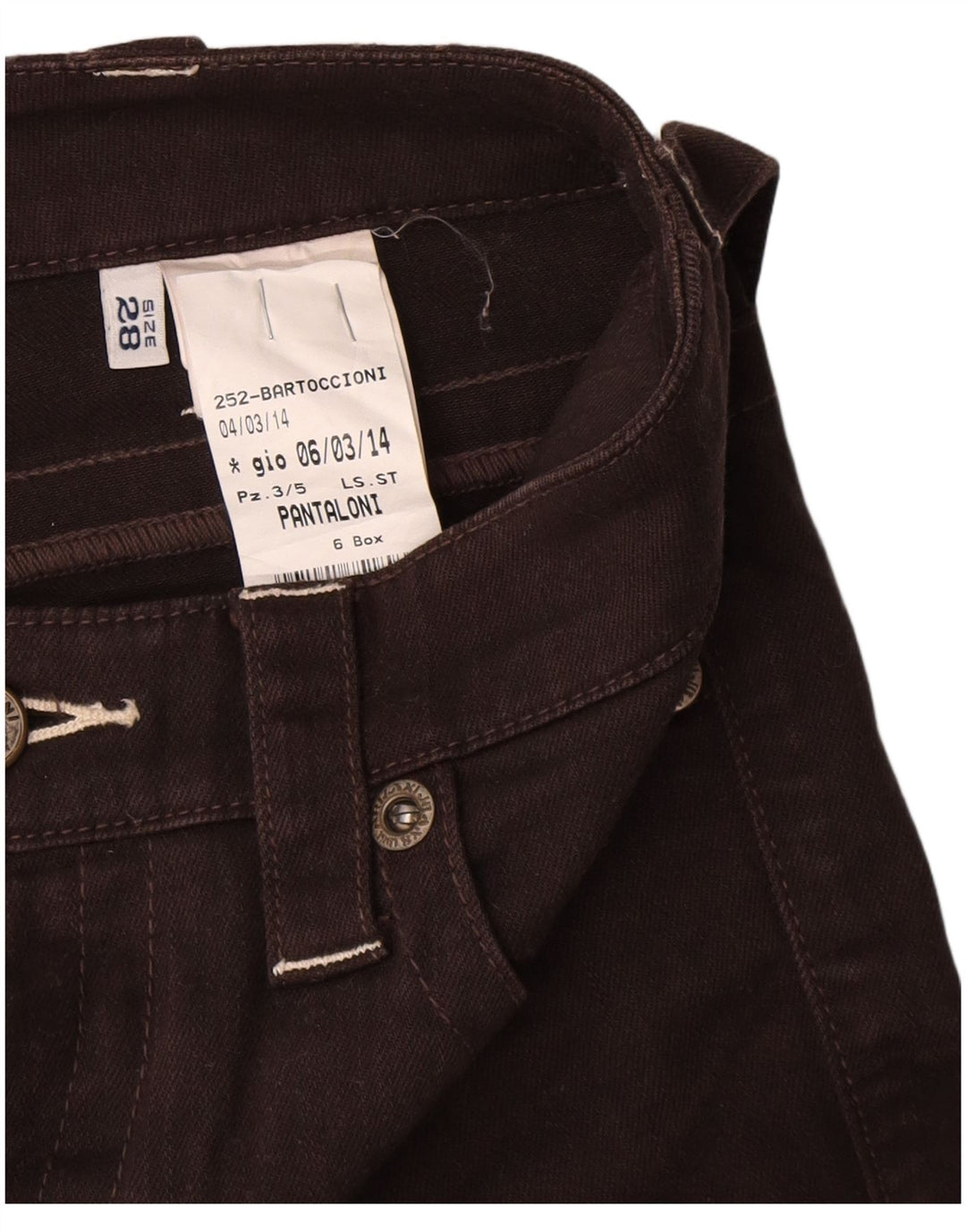 Armani Γυναικείο Straight Jeans W28 L30 Καφέ Βαμβακερό