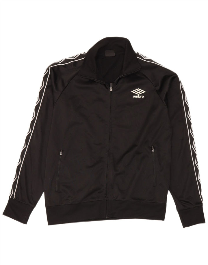Ανδρική αθλητική φόρμα γραφικών UMBRO Μπουφάν μεσαίου μαύρου πολυεστέρα