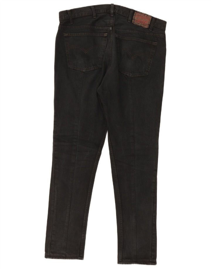 Levi's Womens Distressed Slim Jeans W38 L30 Μαύρο