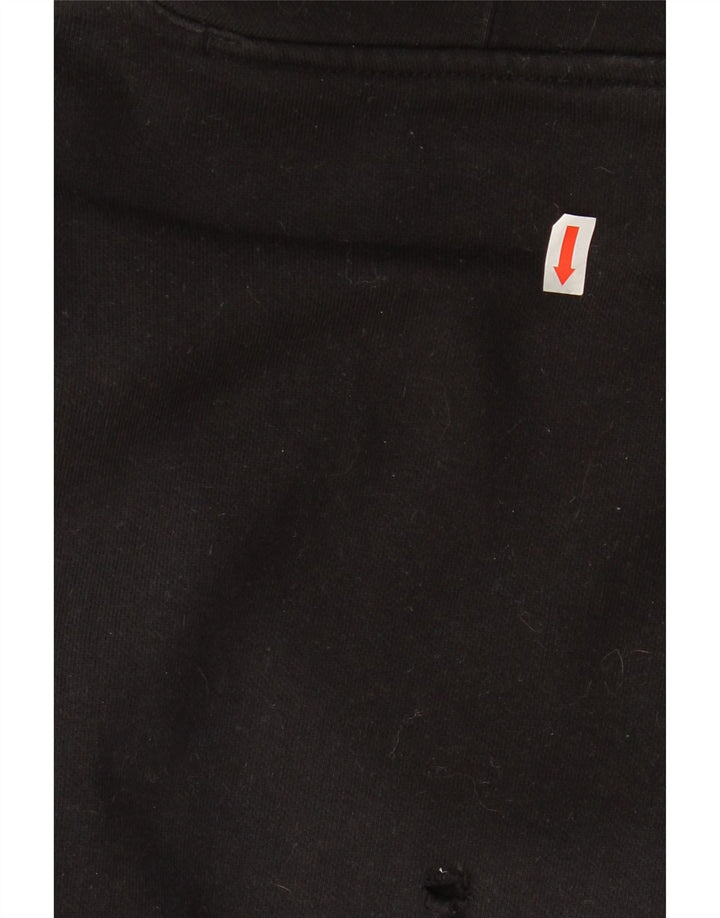 CHAMPION Mens Graphic Hoodie Jumper Medium Black Cotton Vintage Champion and Second-Hand Champion from Messina Hembry 