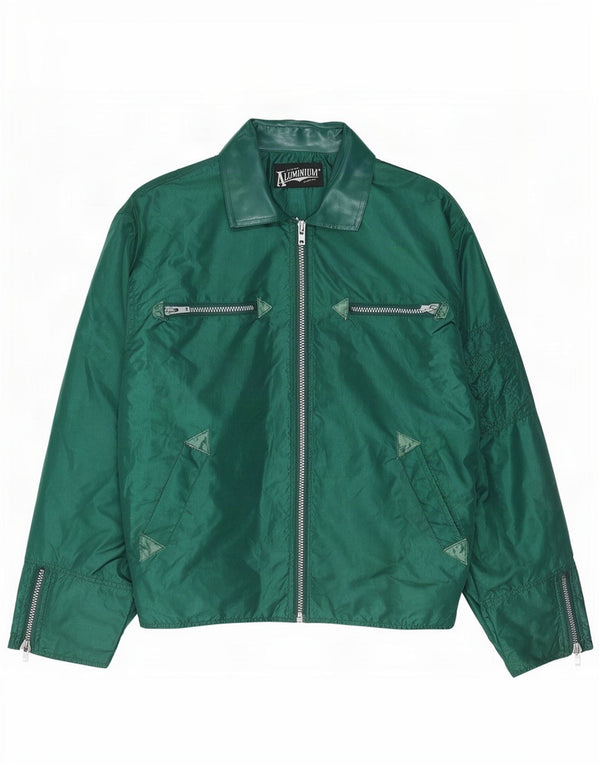 Vintage Ανδρικό Bomber Jacket UK 40 Large Green Nylon
