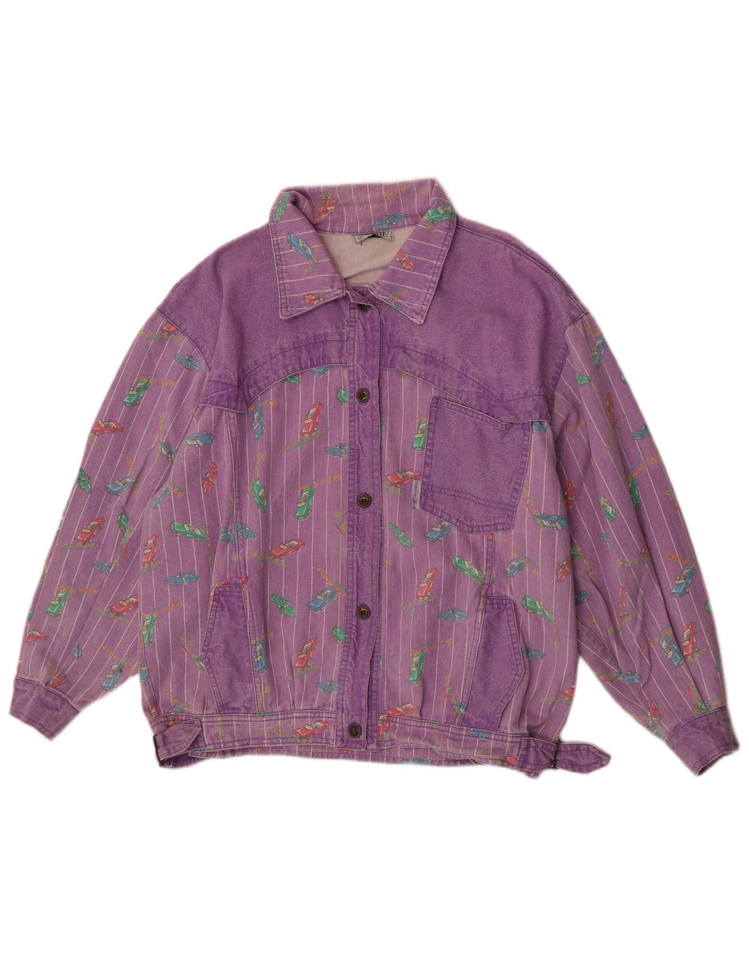 Tintoretto Γυναικείο τζιν τζιν μπουφάν EU 42 Large Purple Retro