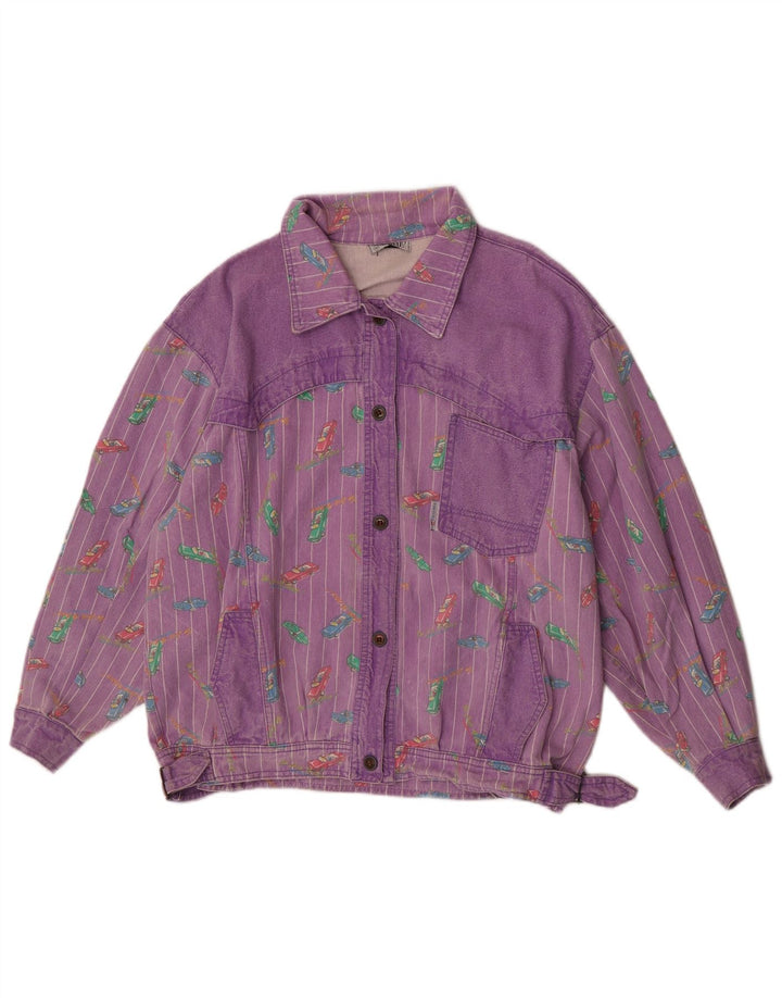 Tintoretto Γυναικείο τζιν τζιν μπουφάν EU 42 Large Purple Retro