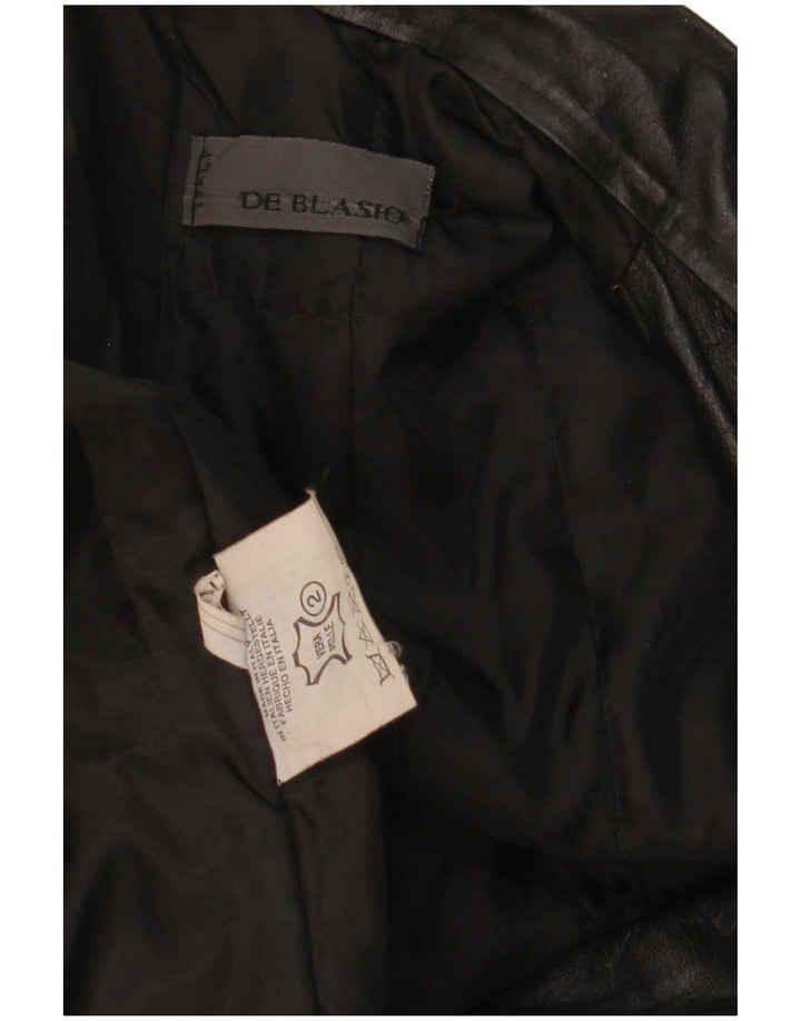 Vintage Ανδρικό Bomber Δερμάτινο Μπουφάν IT 52 XL Μαύρο Δερμάτινο