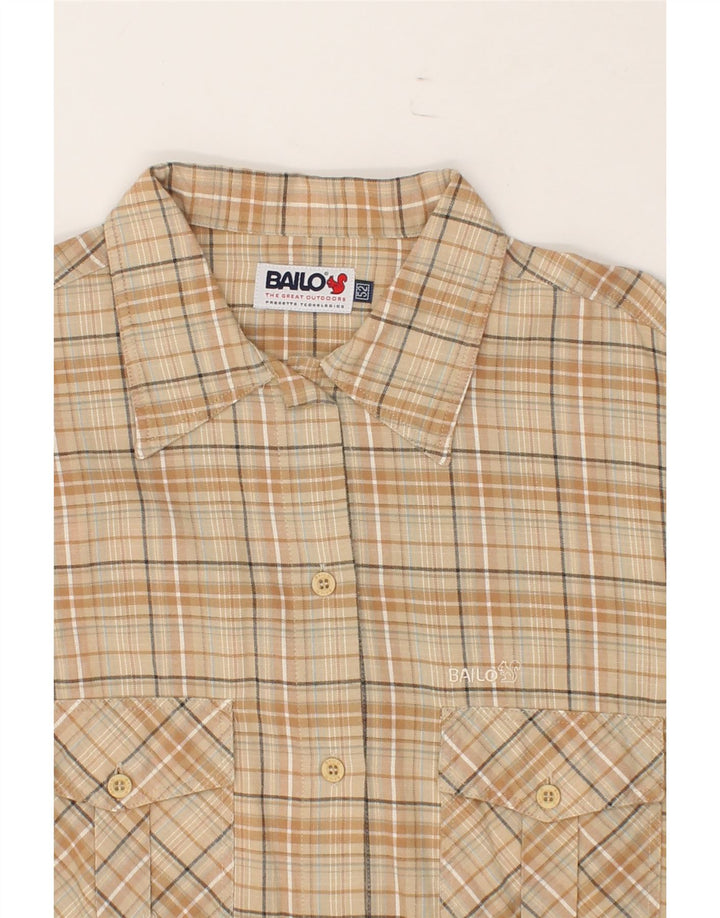 BAILO Womens Shirt IT 52 2XL Beige Check Cotton Vintage Bailo and Second-Hand Bailo from Messina Hembry 