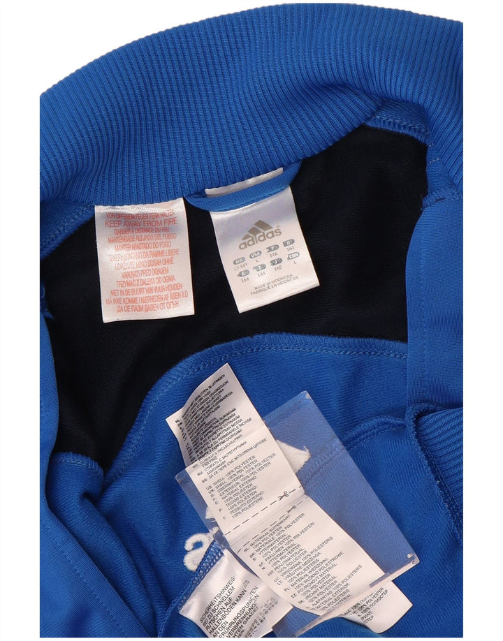 Γραφική φόρμα ADIDAS Boys Top Jacket 13-14 Years Blue Colourblock