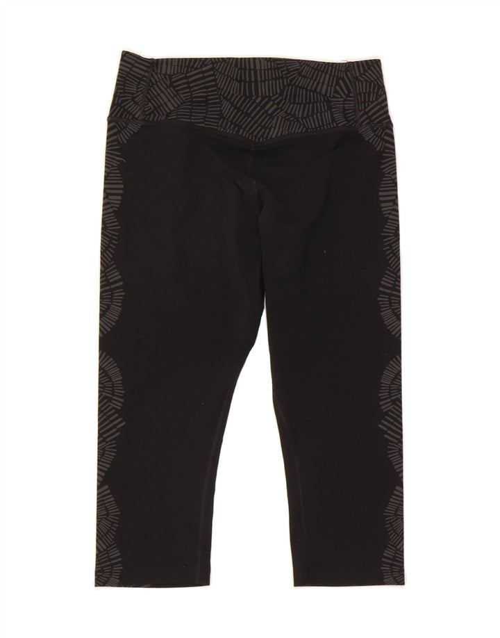 NIKE Womens Dri Fit Abstract Pattern Capri Leggings UK 14 Medium  Black Vintage Nike and Second-Hand Nike from Messina Hembry 