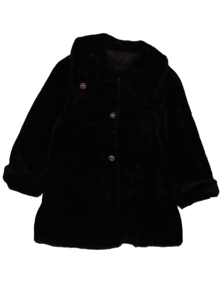 Vintage Γυναικείο Πανωφόρι από Faux Fur UK 14 Medium Black