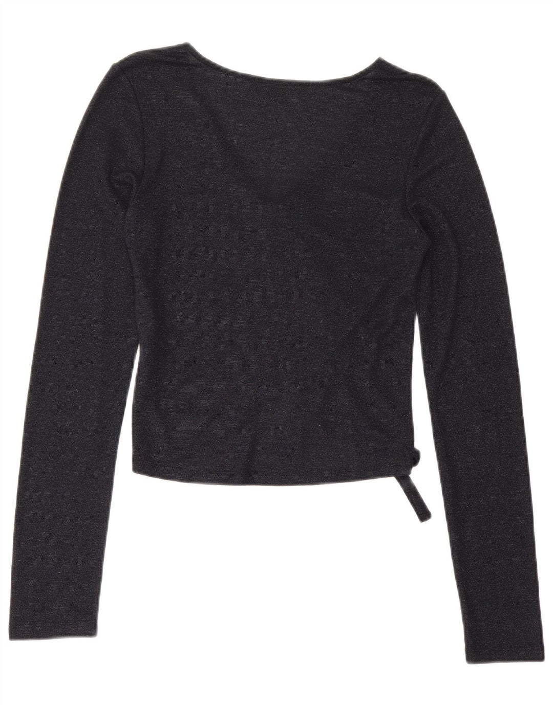 All Saints Γυναικείο Crop Top μακρυμάνικο UK 12 Medium Navy Blue Viscose