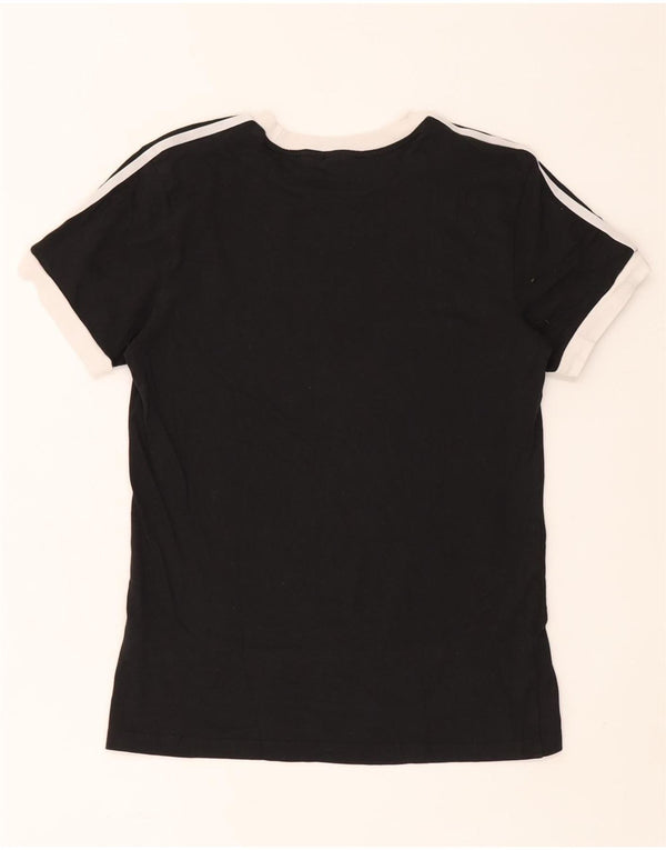 Adidas Γυναικείο T-Shirt Top UK 4 XS Μαύρο βαμβακερό