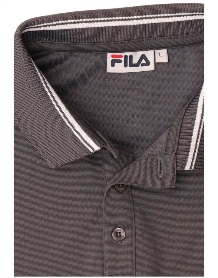 Ανδρικό πουκάμισο πόλο FILA μεγάλο γκρι
