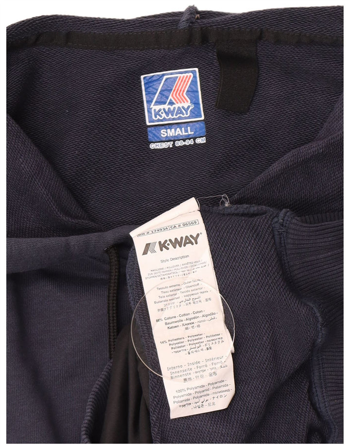 K-Way Ανδρικό Hoodie Jumper Small Navy Blue από βαμβάκι