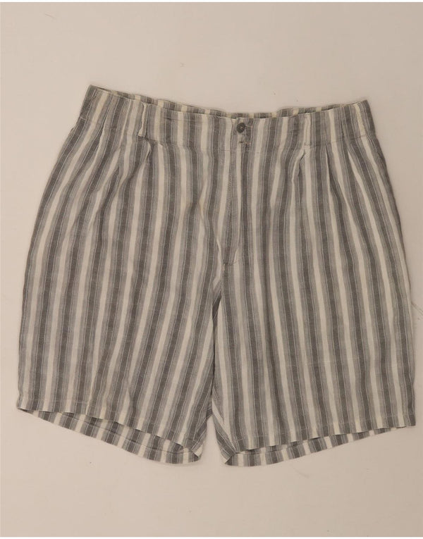 POP 84 Ανδρικό σορτς Chino W38 XL Γκρι ριγέ