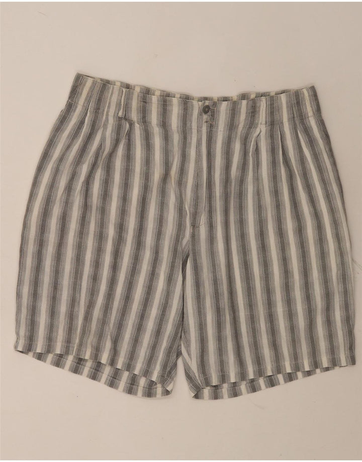 POP 84 Ανδρικό σορτς Chino W38 XL Γκρι ριγέ