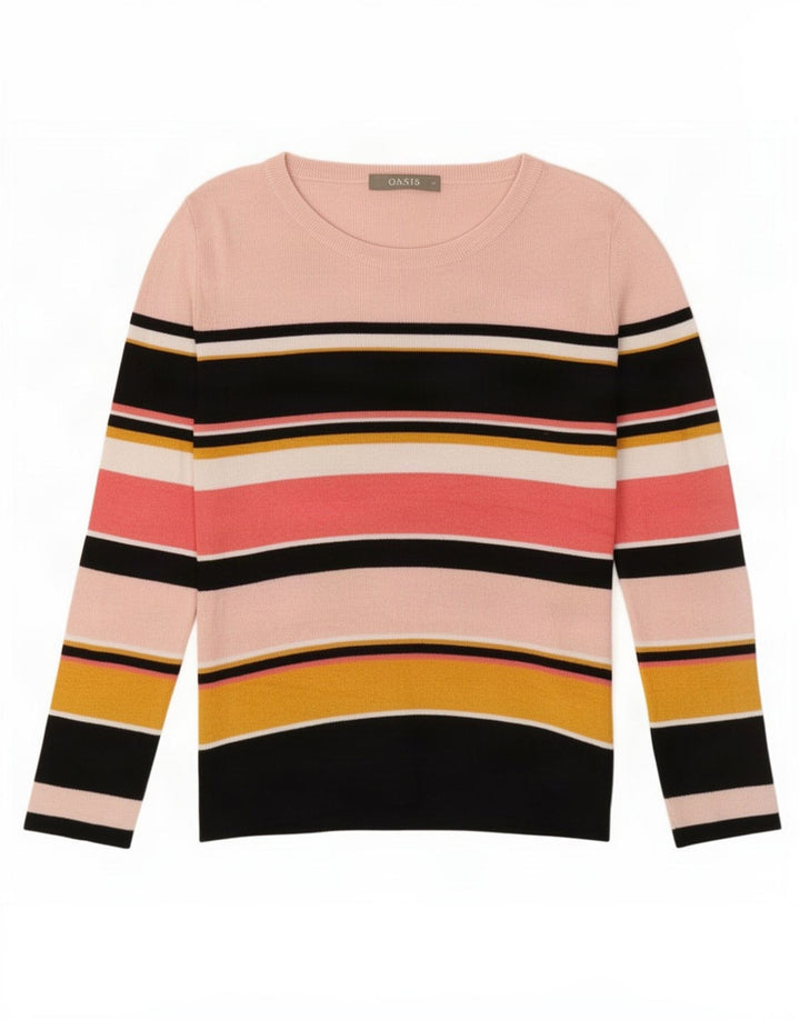 Γυναικείο πουλόβερ Oasis Boat Neck Jumper UK 12 Medium πολύχρωμο ριγέ