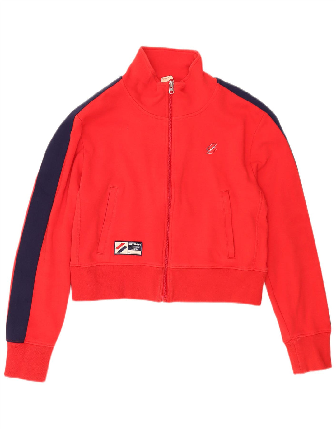 Superdry Γυναικεία φόρμα Crop Top Jacket UK 14 Large Red Colourblock