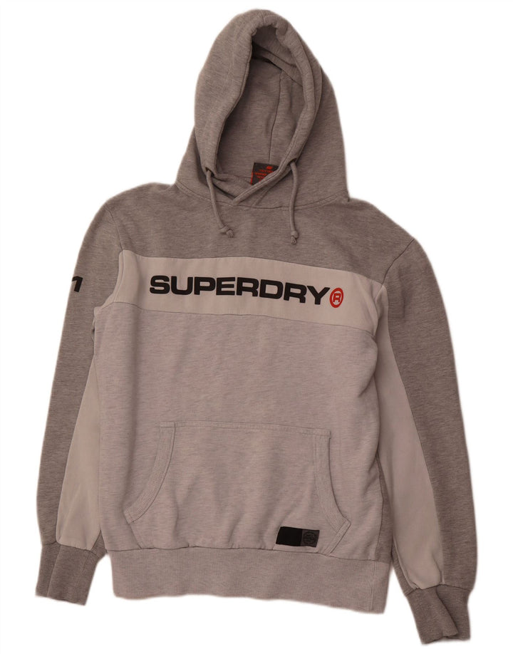 Ανδρικό γραφικό κουκούλα SUPERDRY XL Γκρι βαμβακερό χρώμα