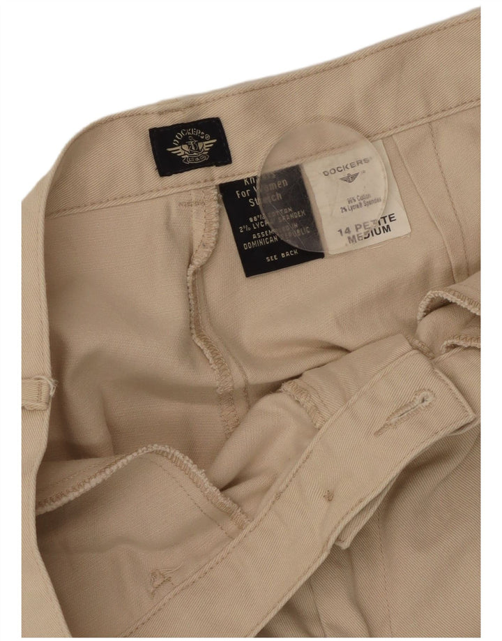 Dockers γυναικείο ψηλόμεσο παντελόνι US 14 XL W34 L27 Μπεζ βαμβακερό