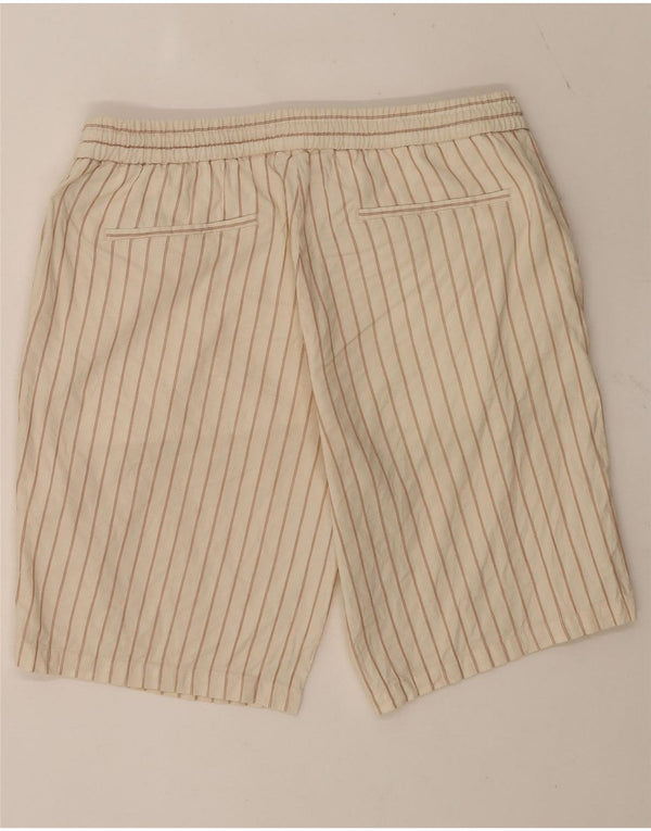 Zara Ανδρικό Σορτς Chino Μεγάλο W32 Μπεζ ριγέ βαμβακερό