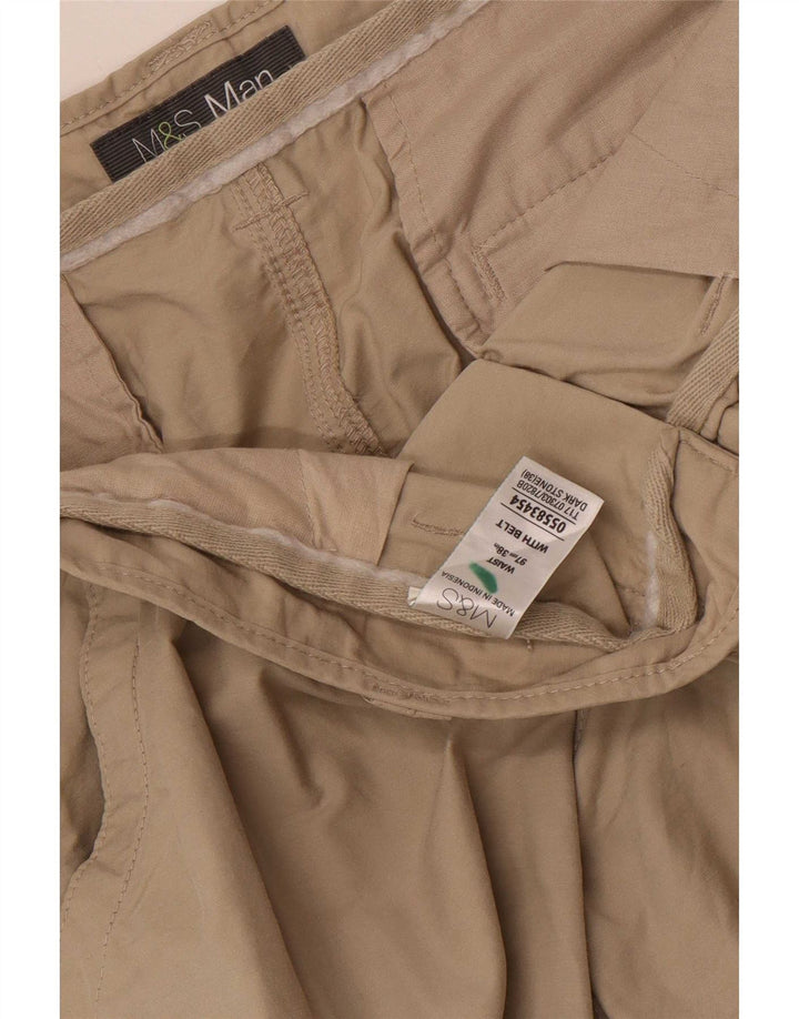 Ανδρικό σορτς Cargo Marks & Spencer W38 XL Μπεζ βαμβακερό
