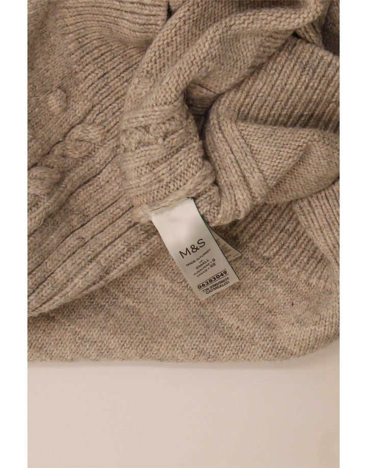 Marks & Spencer Γυναικείο πουλόβερ με λαιμό χελώνα UK 10 Small Beige