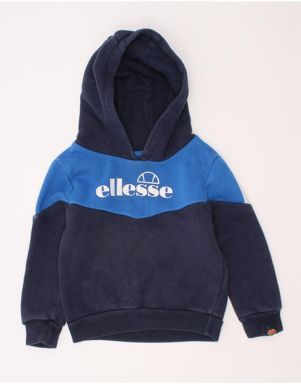Ellesse Boys Graphic Hoodie Jumper 2-3 Years Navy Blue Colorblock Cotton