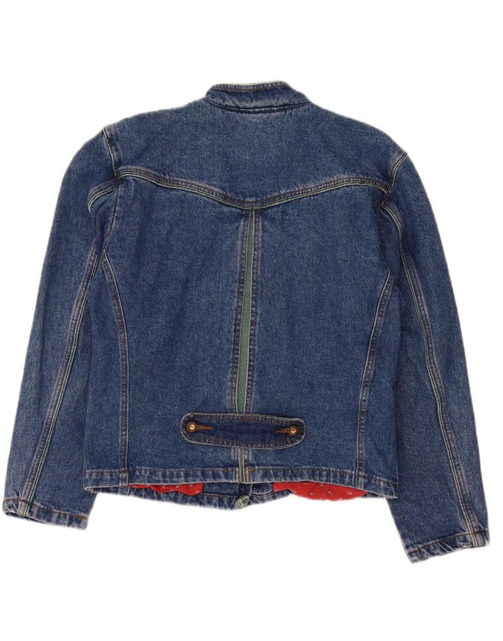 KEN MARSHAL Womens Denim Jacket IT 44 Medium Blue Cotton