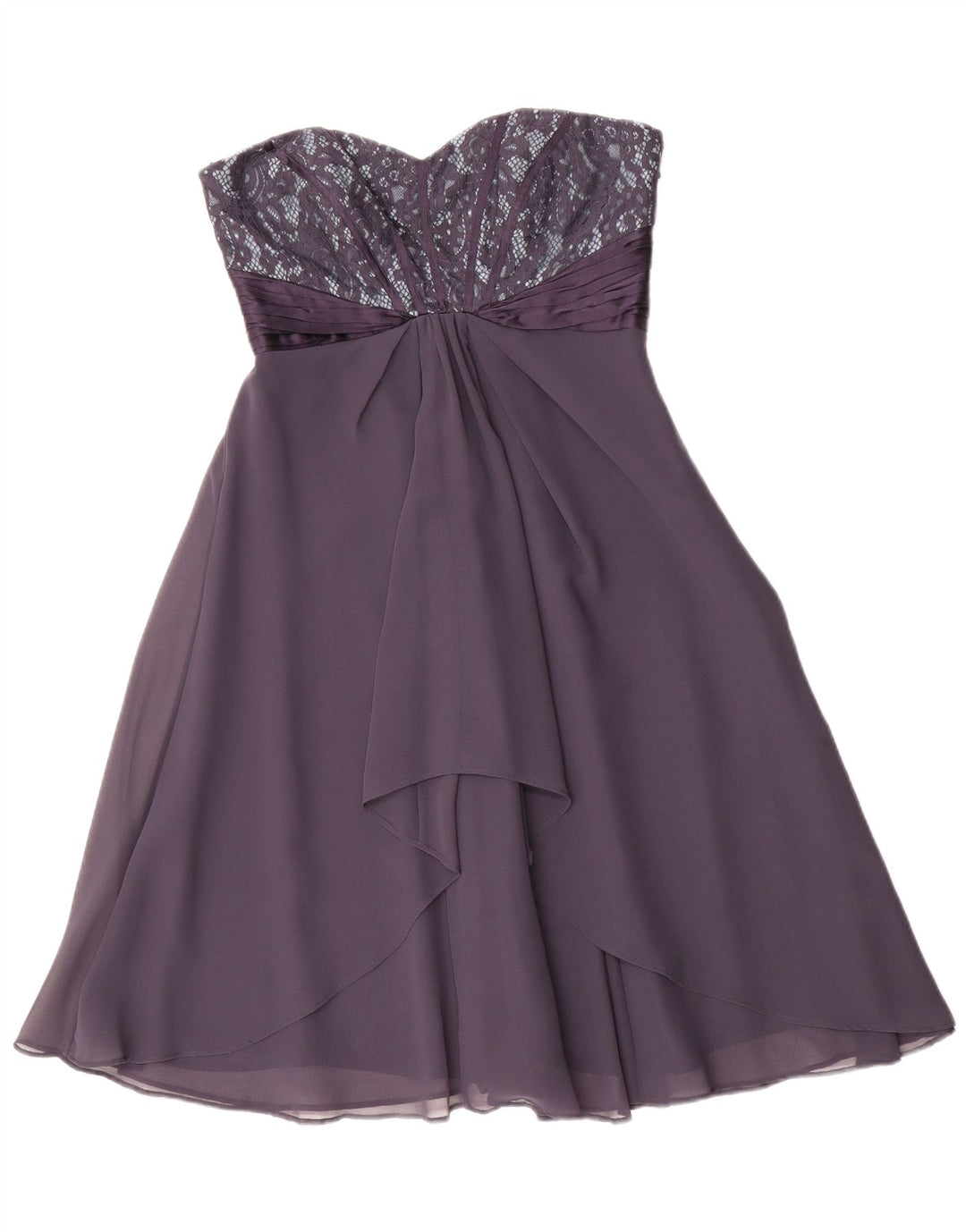 Coast Γυναικείο Στράπλες Φόρεμα UK 10 Small Purple Polyester