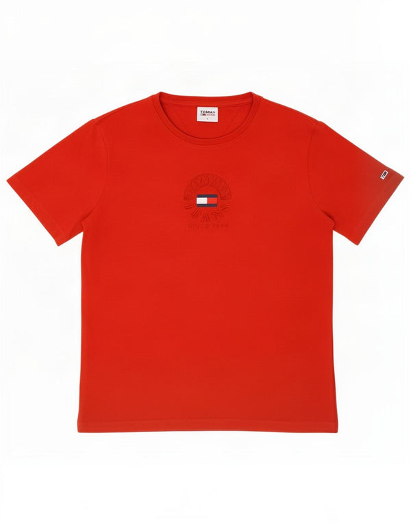 Tommy Hilfiger Womens Short Sleeve Graphic T-Shirt Top UK 10 Small Red