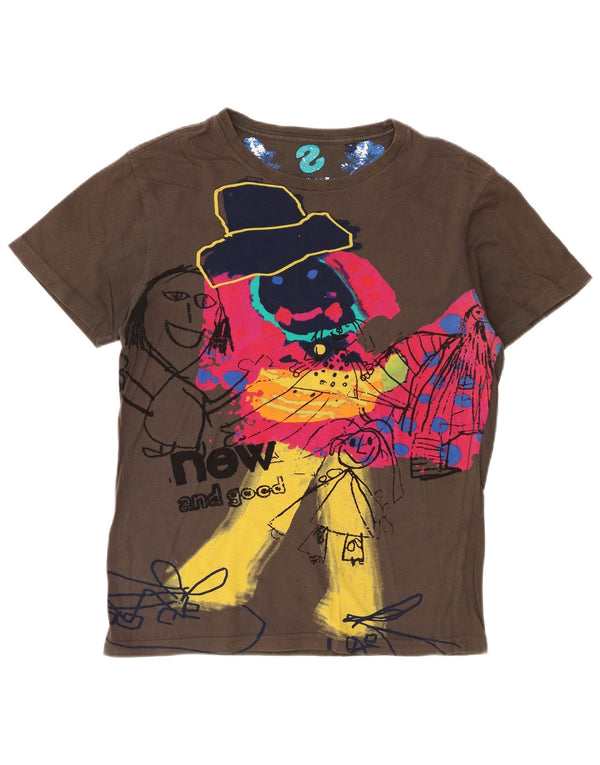 Ανδρικό γραφικό T-Shirt Desigual Top Medium Khaki