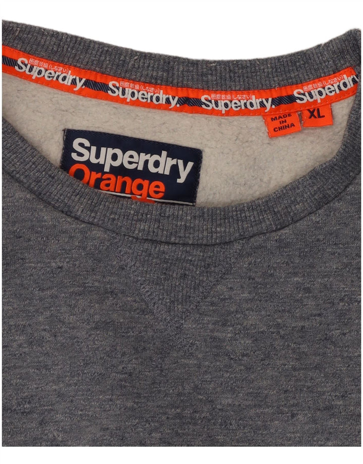 Γυναικείο φούτερ SUPERDRY Jumper UK 18 XL Γκρι βαμβακερό