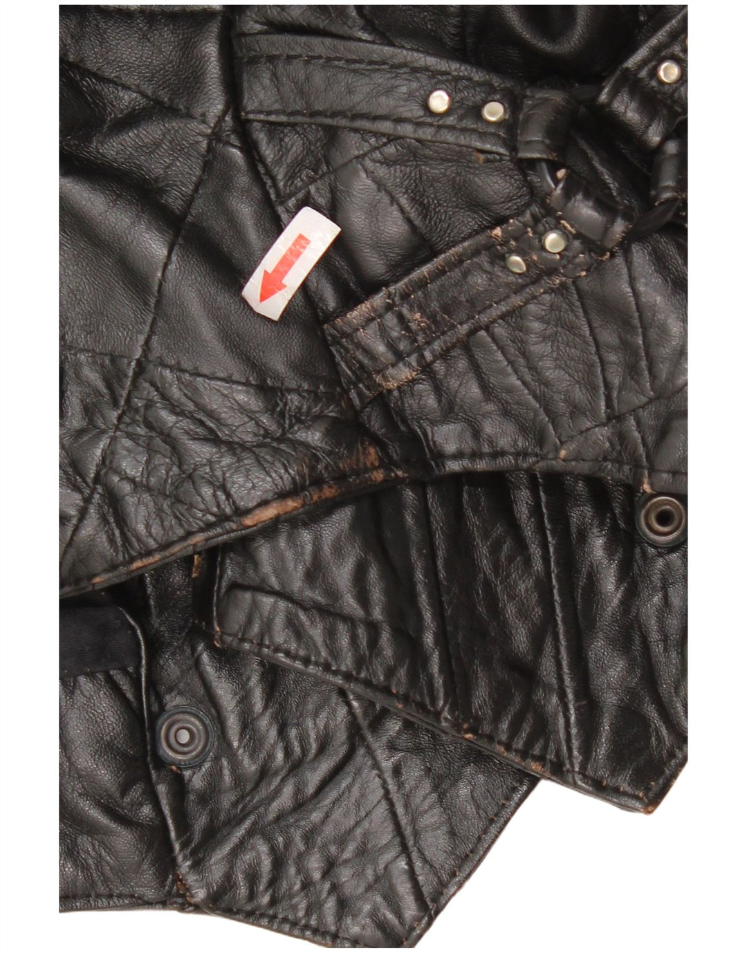 Vintage Γυναικείο Bomber Δερμάτινο Μπουφάν UK 12 Medium Black Leather