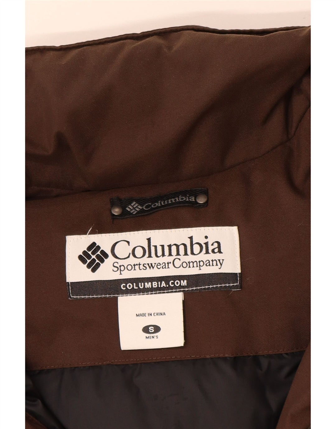 Ανδρικό μπουφάν με επένδυση Columbia UK 36 Small Brown Nylon