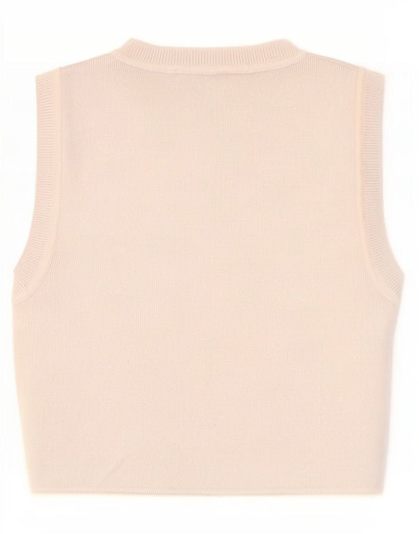 Zara Γυναικείο Crop Vest Top UK 12 Medium Grey Viscose