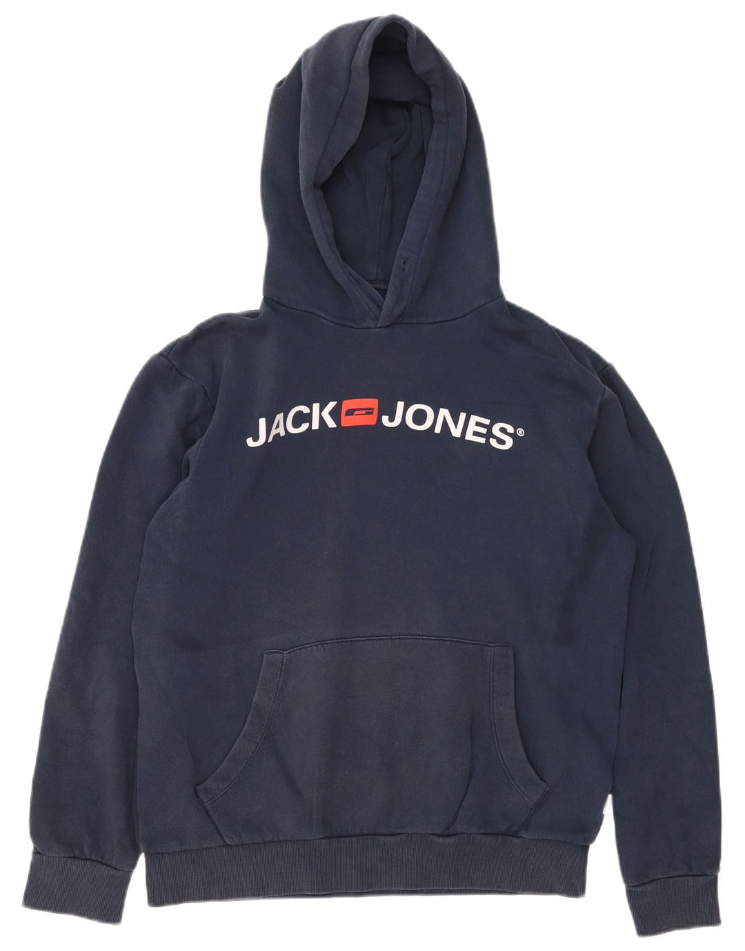 JACK & JONES Ανδρικό γραφικό με κουκούλα, μεσαίο μπλε βαμβακερό