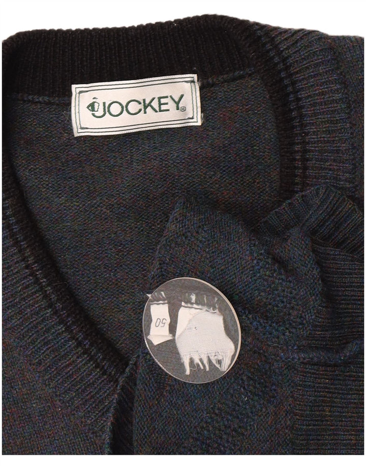 Jockey Ανδρικό πουλόβερ με V λαιμόκοψη IT 50 Medium Blue Geometric