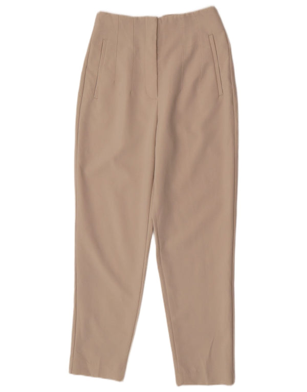 Zara Γυναικείο ψηλόμεσο κωνικό παντελόνι Chino Small W26 L26 Off White