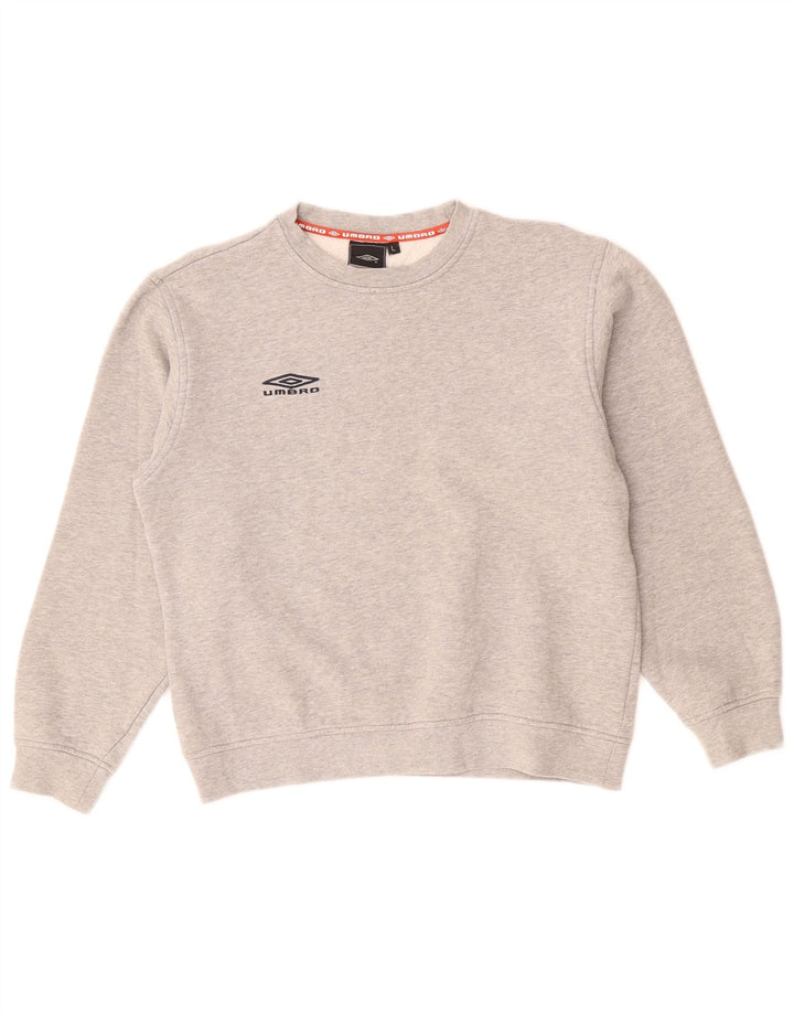 UMBRO Womens Sweatshirt Jumper UK 16 Large Grey Cotton