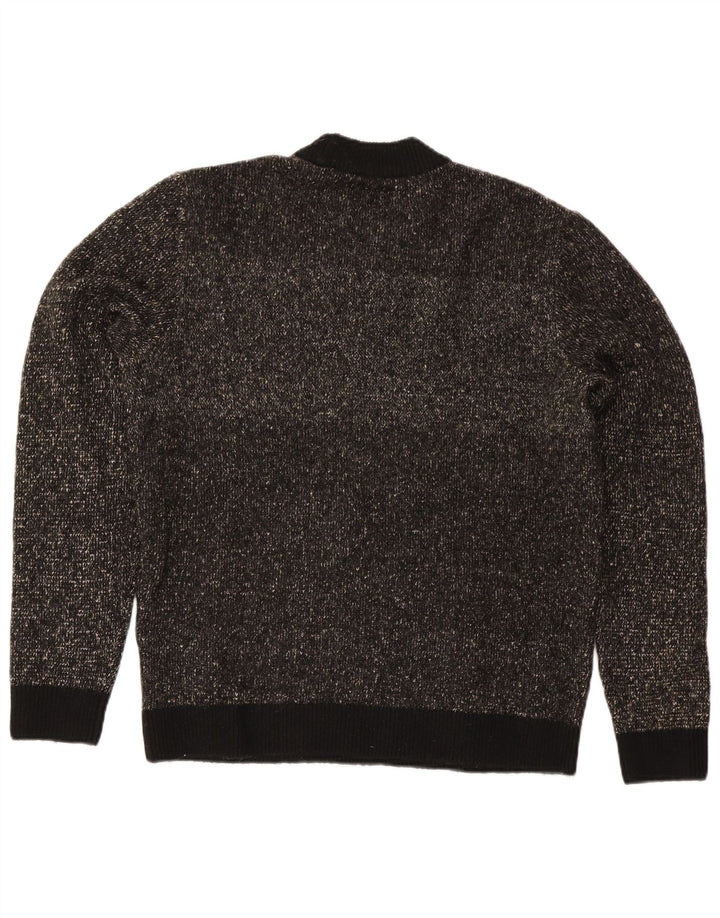 Jack & Jones Ανδρικό πουλόβερ με λαιμόκοψη XL Μαύρη από πολυεστέρα