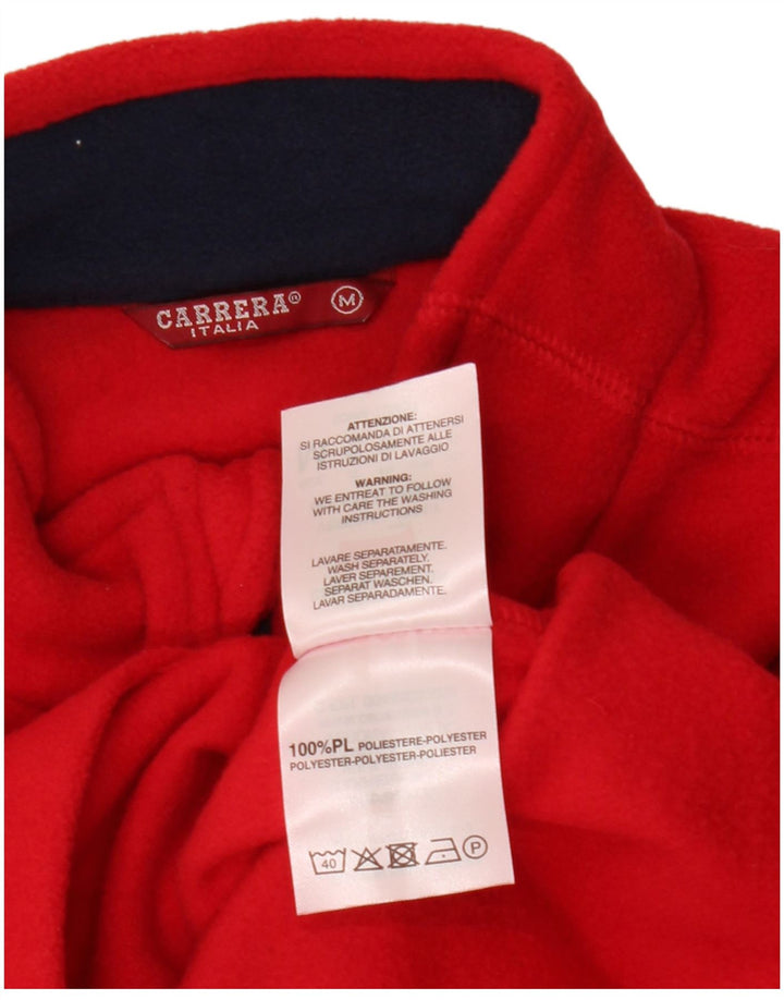 Carrera Ανδρικό φερμουάρ Fleece Jumper Μεσαίου Κόκκινου Πολυεστέρα