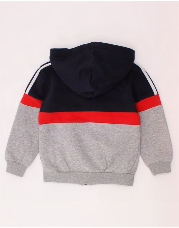 Πουλόβερ Adidas Baby Boys με φερμουάρ με κουκούλα 18-24 μηνών Γκρι βαμβακερό χρώμα