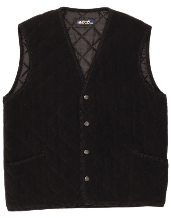 Vintage Ανδρικά Καπιτονέ Gilet UK 40 Large Black