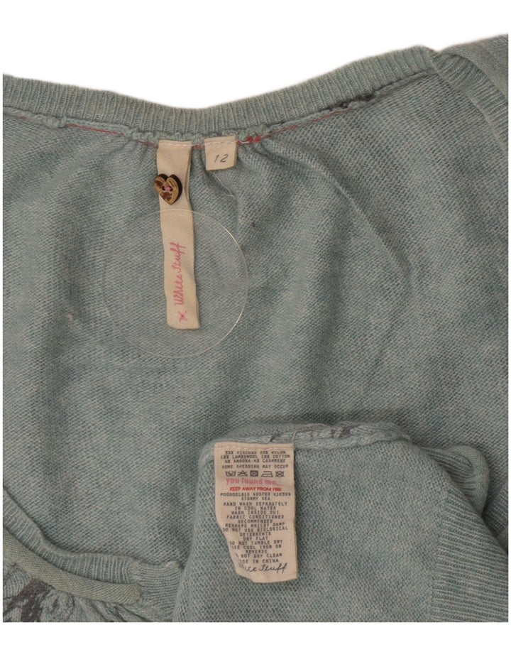 White Stuff Γυναικεία Ζακέτα πουλόβερ UK 12 Medium Blue Floral Viscose