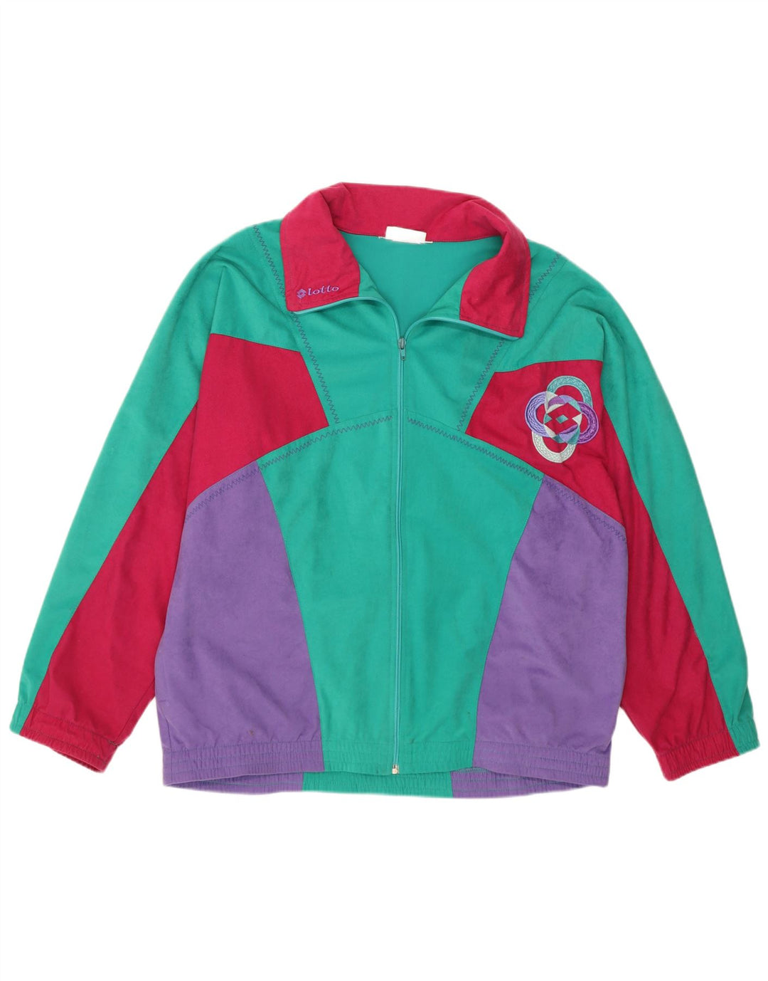 Γυναικεία αθλητική φόρμα Lotto Top Jacket XL Πολύχρωμο Colourblock Retro