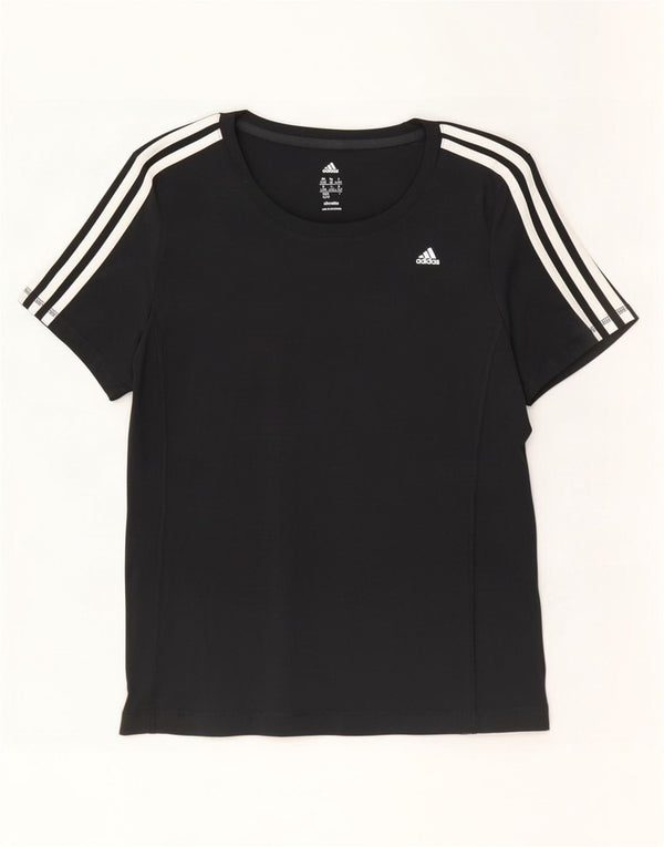 Adidas Γυναικείο T-Shirt Climalite Top UK 18 XL Μαύρο Πολυεστέρας