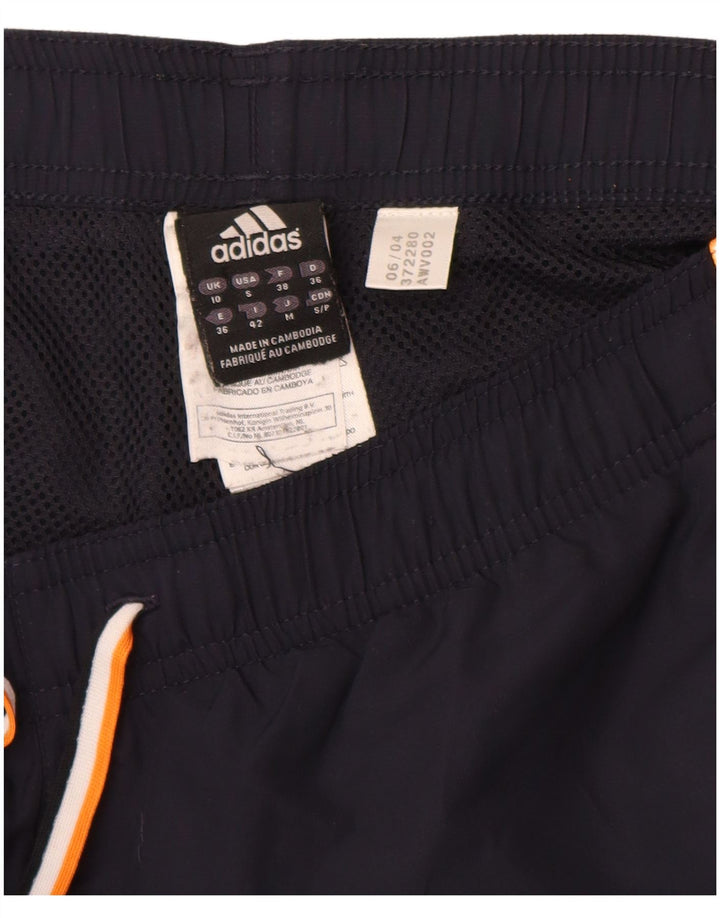 Γυναικεία αθλητική φόρμα ADIDAS Παντελόνι Joggers UK 10 Small Navy Blue Polyester