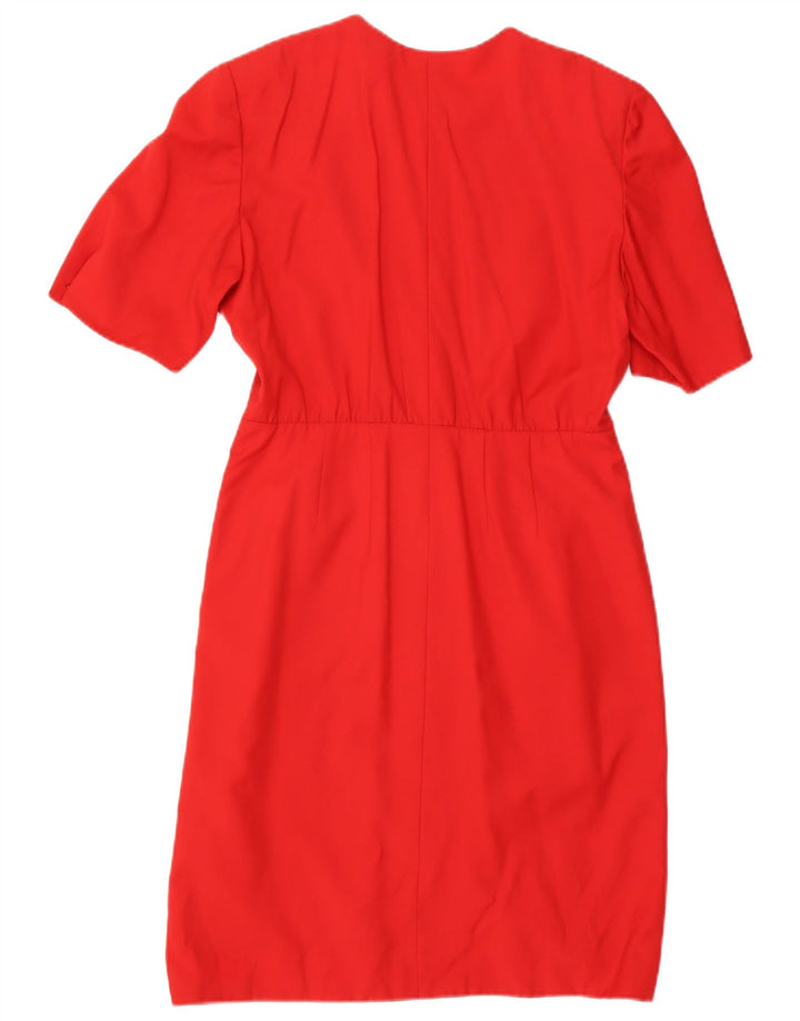 Vintage γυναικείο φόρεμα με θήκη UK 14 Medium Red