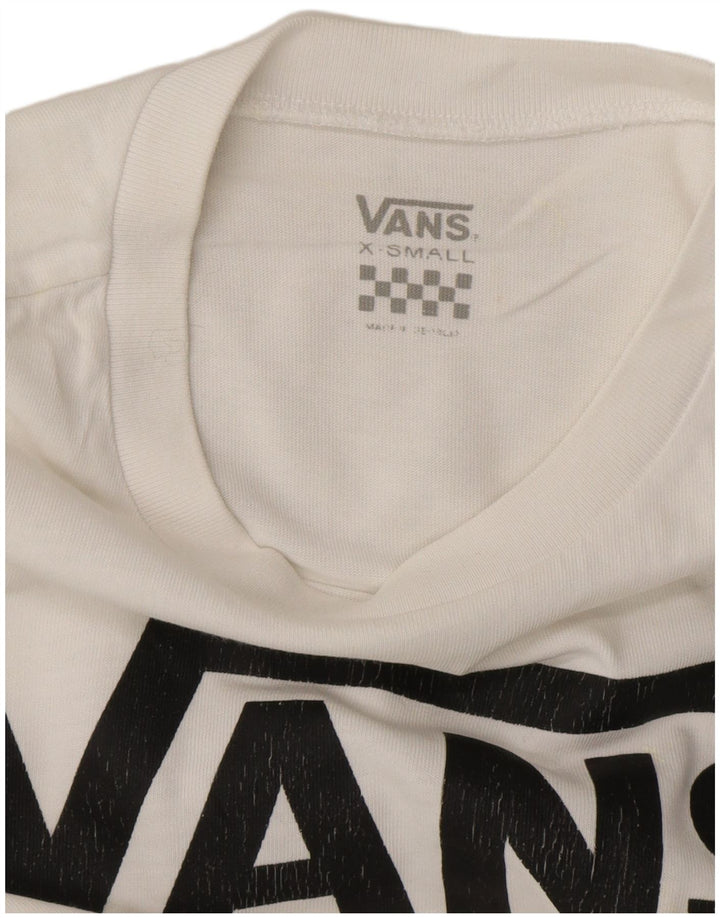 Γυναικείο γραφικό μπλουζάκι VANS Top UK 6 XS Λευκό